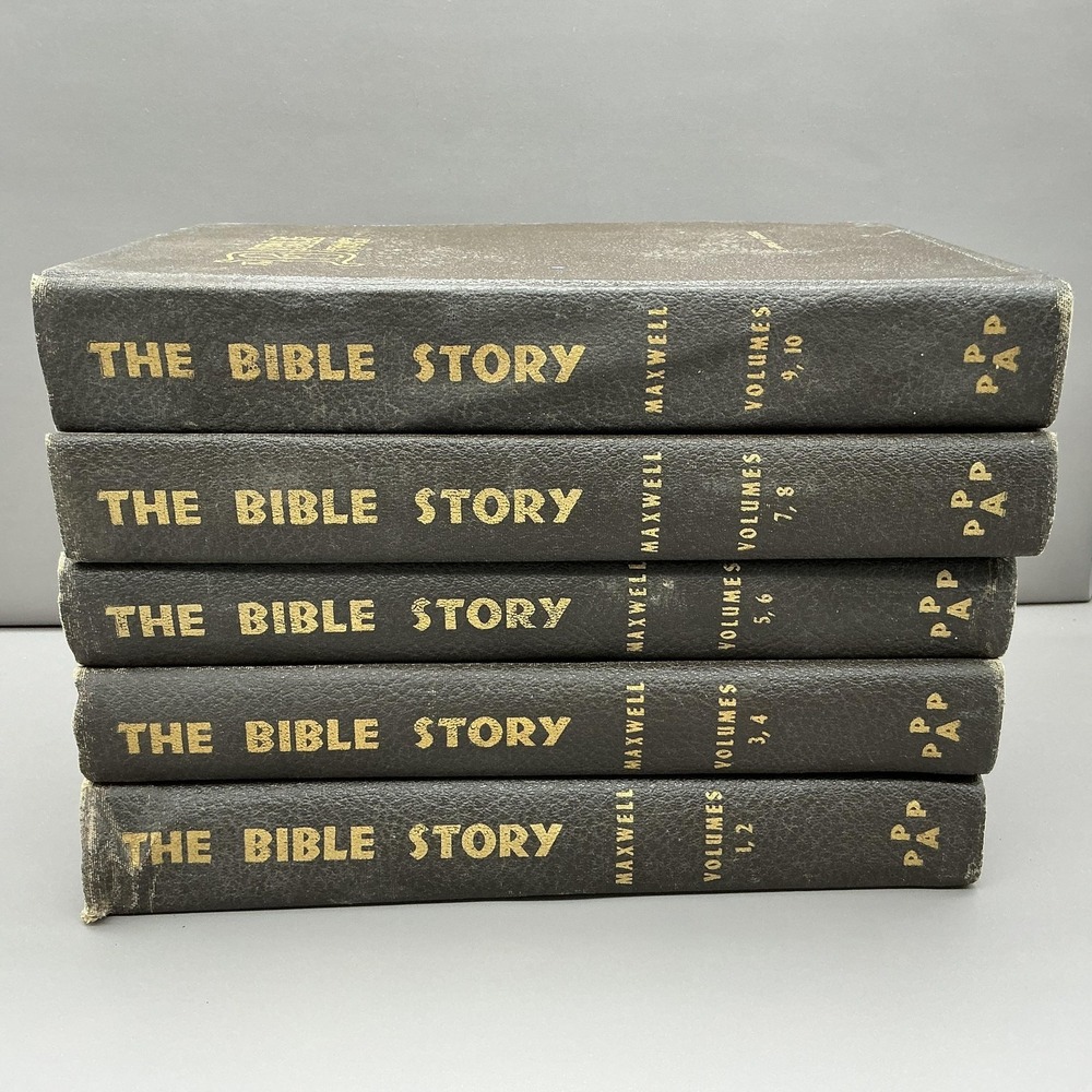 The Bible Story Arthur Maxwell Complete 10 Volume Set 1953-57 Hardcover Vintage